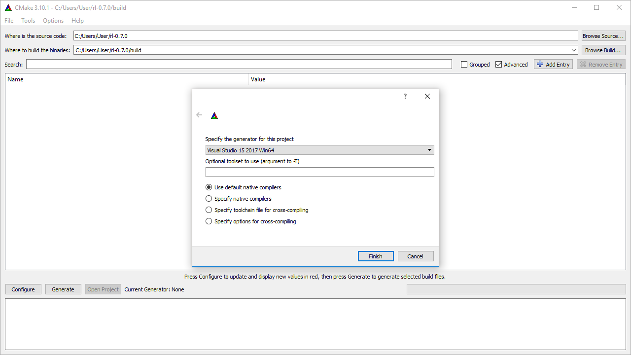 CMake GUI